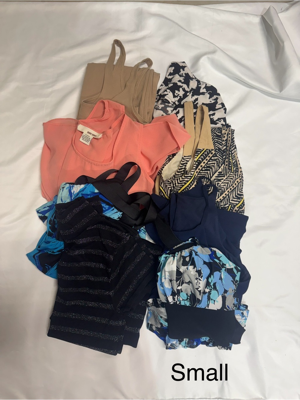Mixed Women Tops Pack - Coral, Navy, Beige, Blue Floral - Multi-Pattern Set
